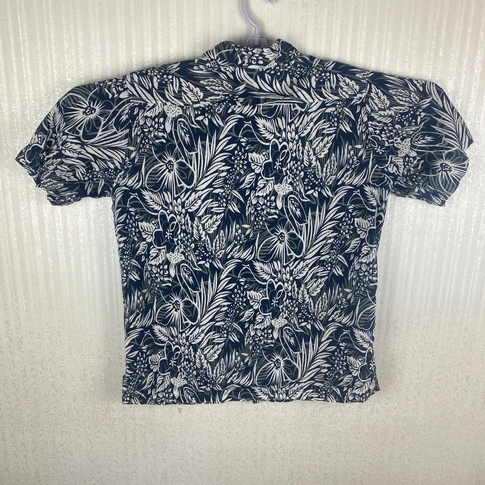 Jonathan Martin Mens‎ Blue Floral Hawaiian Casual Classic Preppy Shirt Size XL